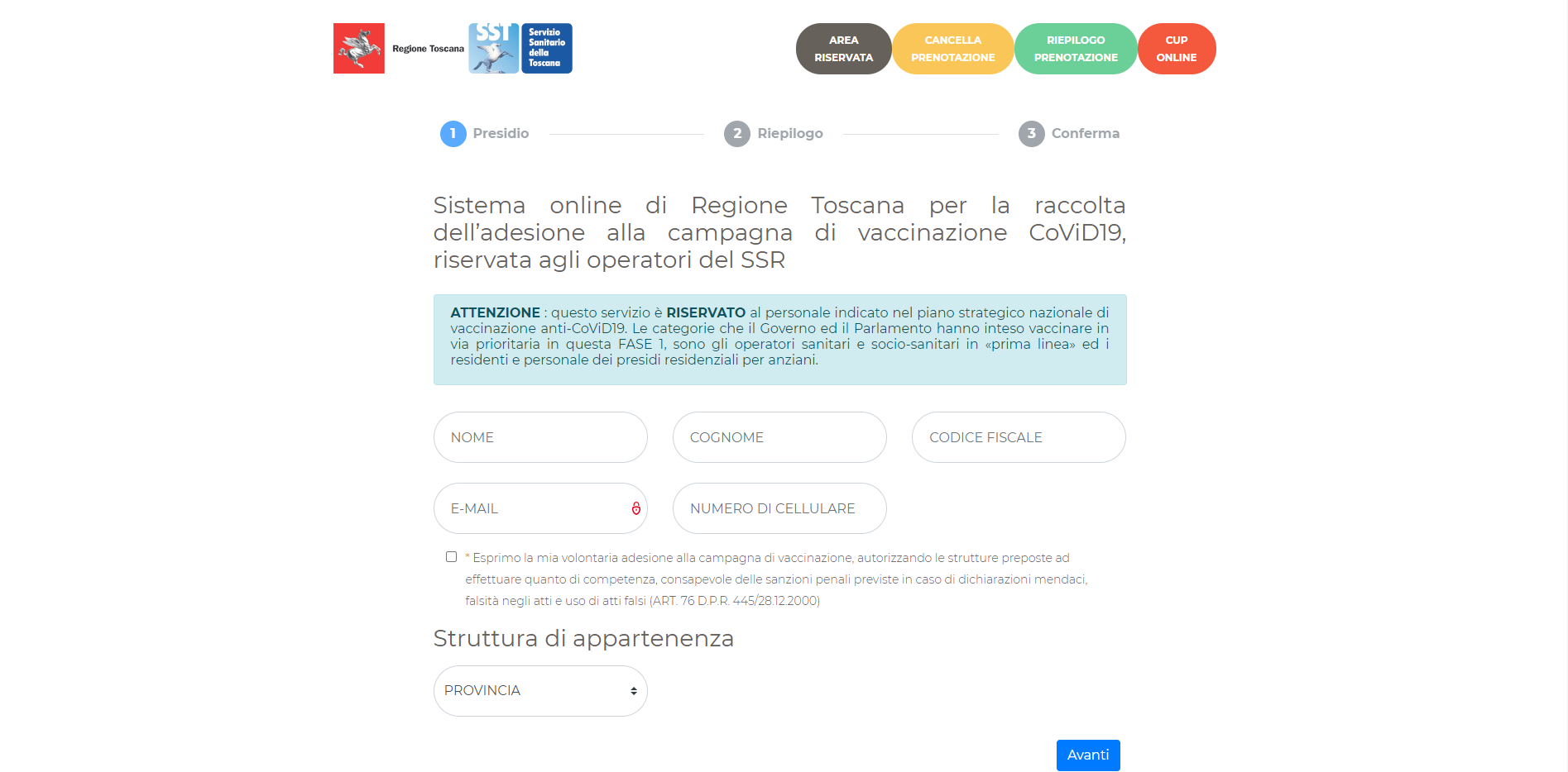 Clicca per accedere all'articolo Comunicazione del Presidente sulla prenotazione del vaccino COVID-19